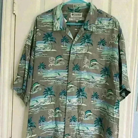 Columbia Other - Vintage Columbia Hawaiian/Fishing Marlin Shirt size XL